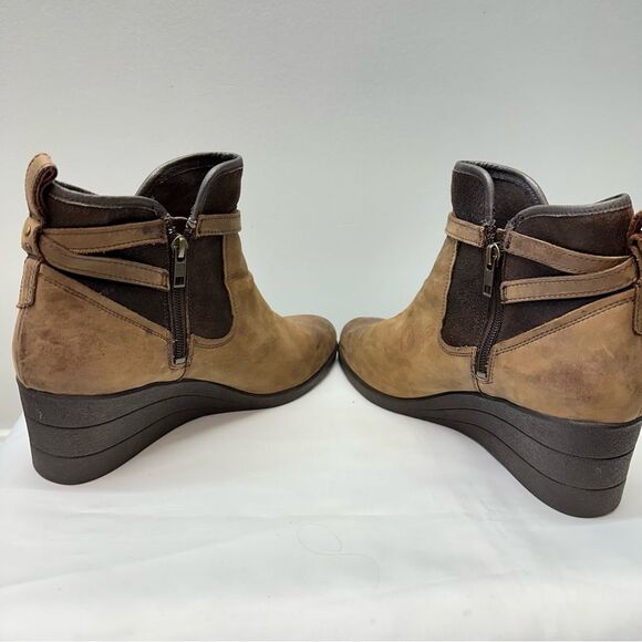 UGG Emalie stout brown leather bootie boot sherpa insole women's 11 sn 1008017 - Picture 5 of 9